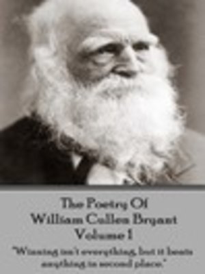 cover image of The Poetry of William Cullen Bryant, Volume 1